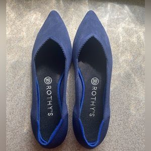 Rothy’s Point Shoe, Blue/Navy, Size 8.5